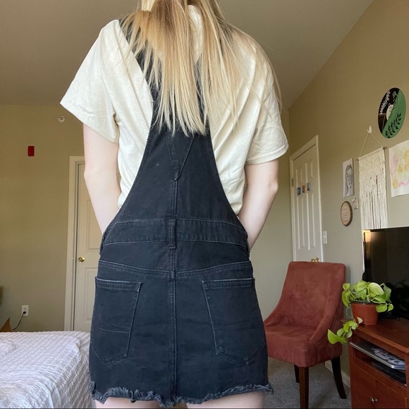 AEO Black Overall Dress - Picture 2 of 9